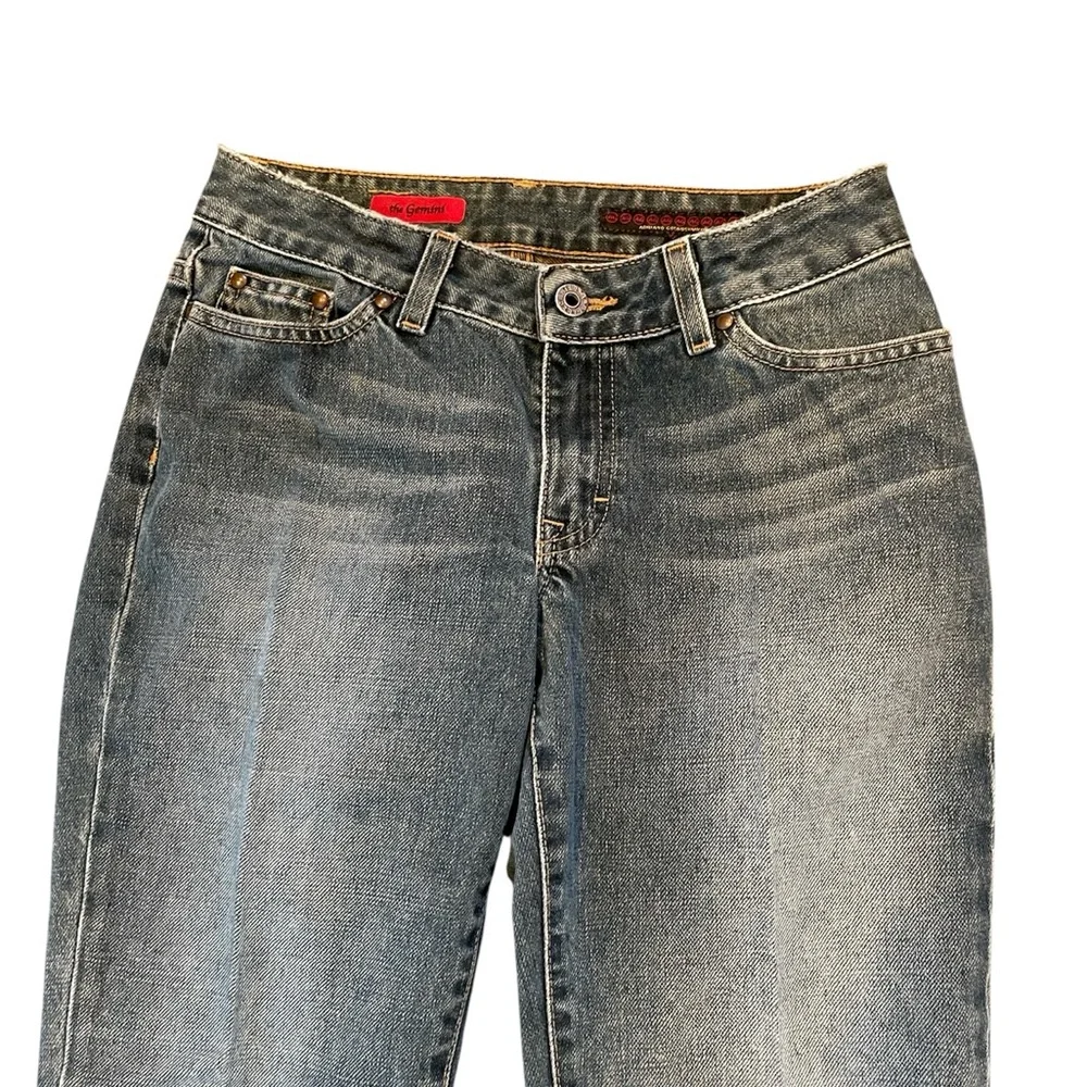 AG‎ Adriano Goldschmied The Gemini Frayed Edge Bootcut Jeans Size 27 - Picture 2 of 9